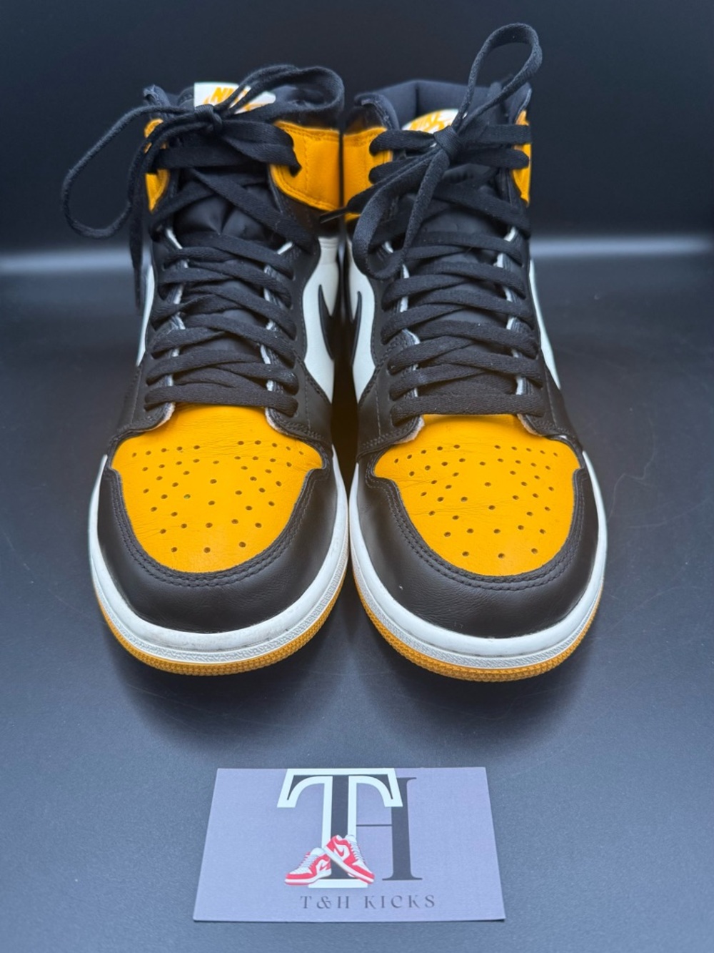 Nike Men's High-Top Sneakers in Black, Yellow and White